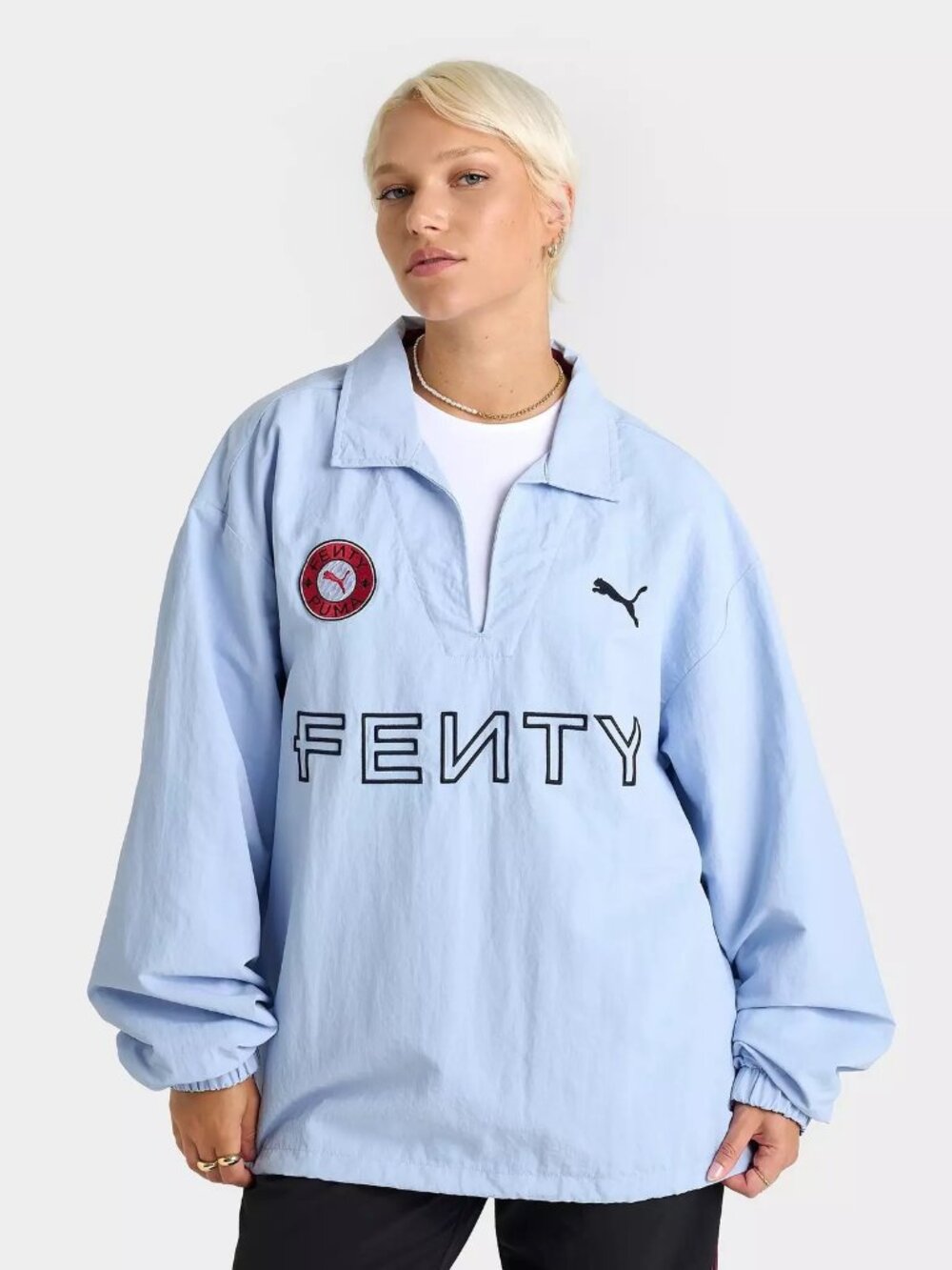 PUMA x FENTY Rihanna Nylon Drill Top Pullover Jacket - 635734 48 - SMALL